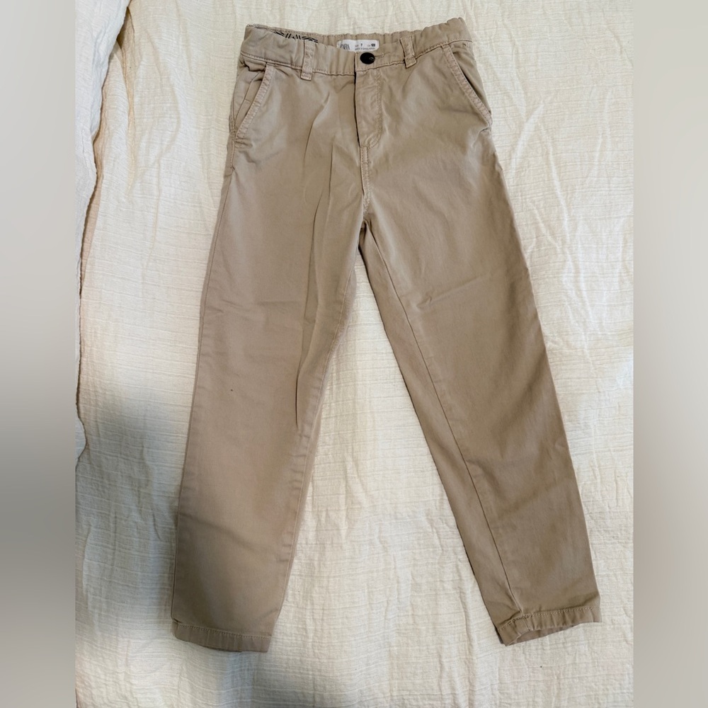 ZARA Boys size 7 Khaki Chino Pants